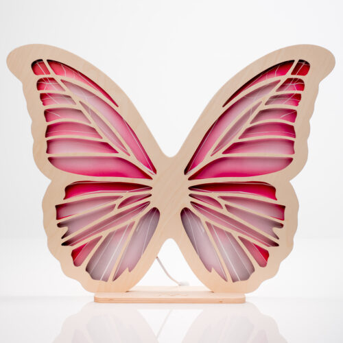 Lampa Motyl różowo-szary