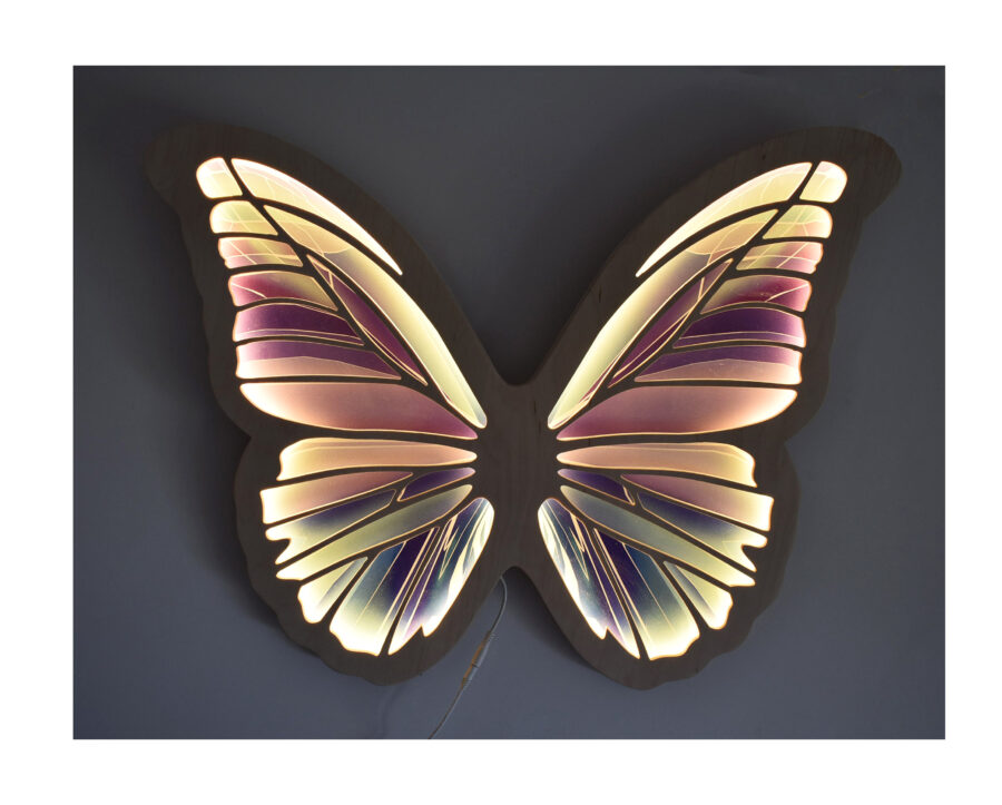 Lampa Motyl miętowo-fioletowy - obrazek 2