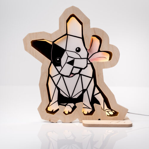 Lampa Buldog różowy